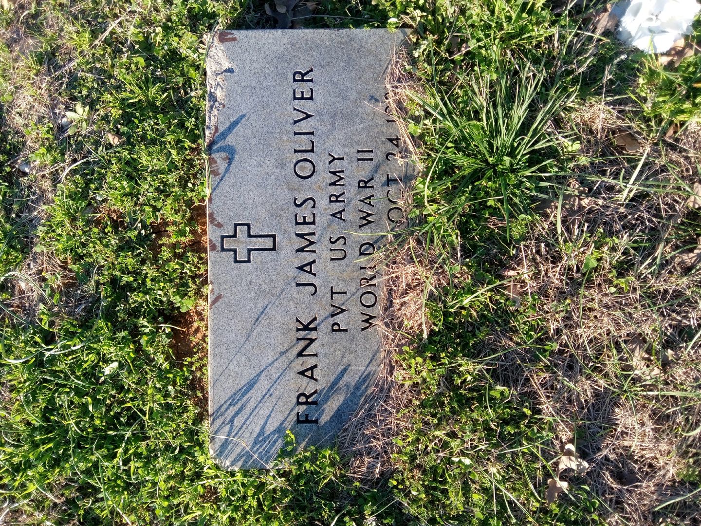 Frank James Oliver's grave. Photo 1