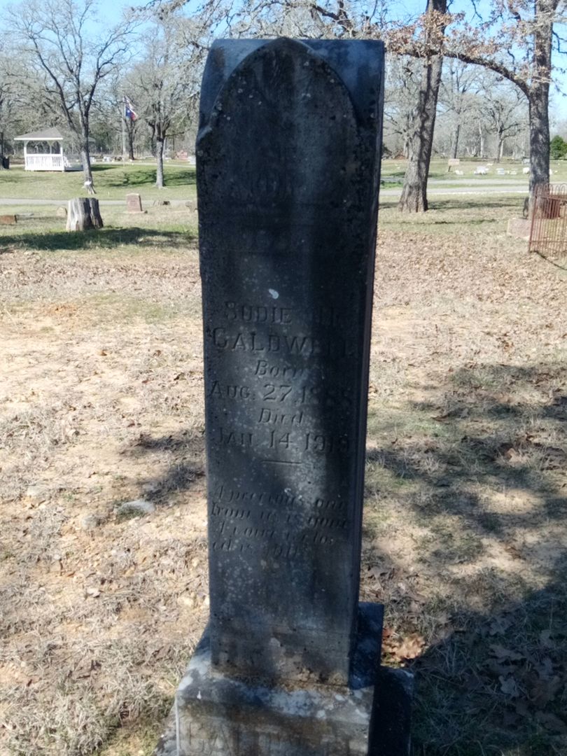 Sudie H. Caldwell's grave. Photo 1
