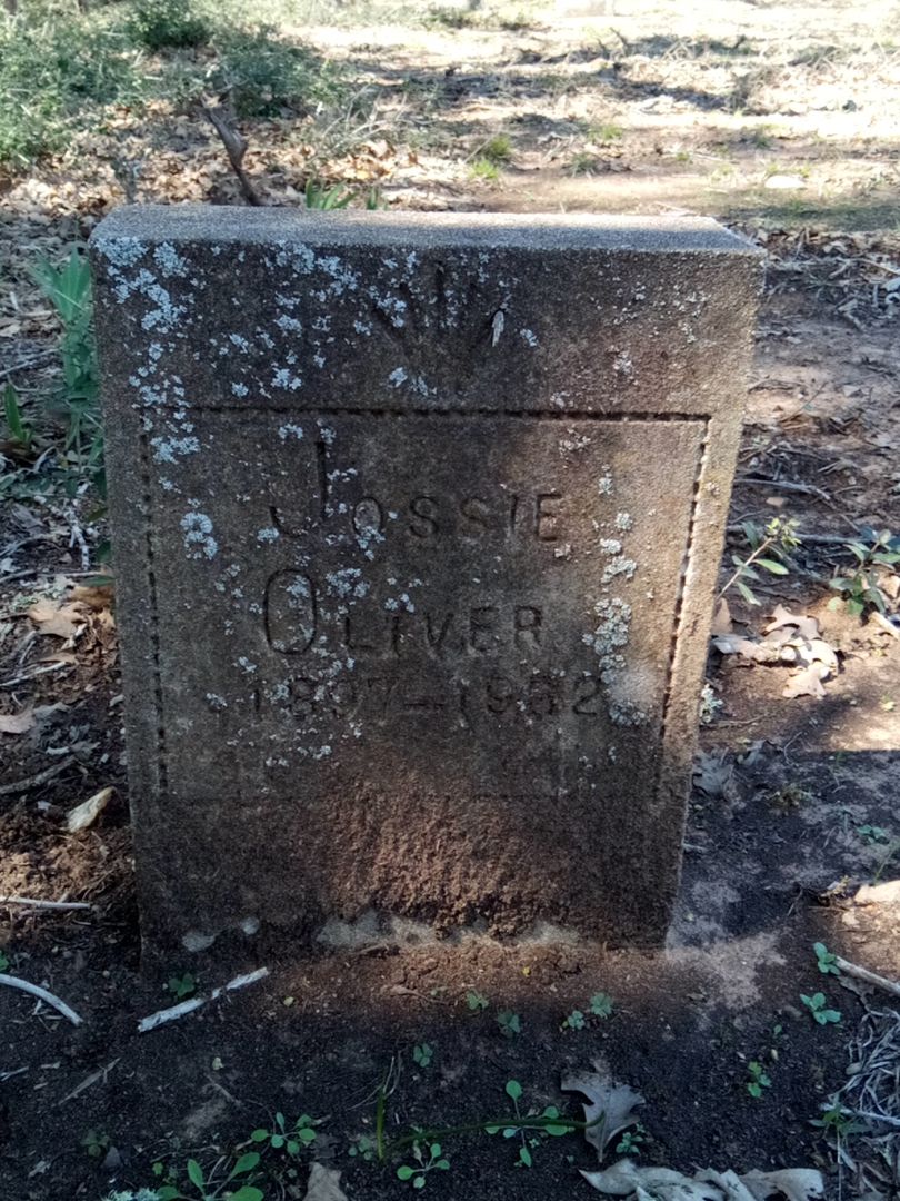 Jossie Oliver's grave. Photo 1